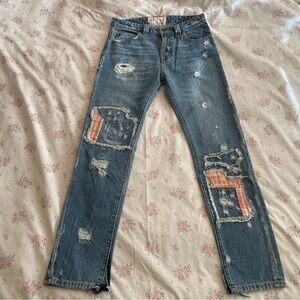 Free people patchwork jeans